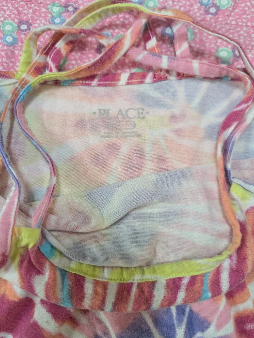 The Children's Place Multicolor Tie-Dye Tank Sun Dress, Size 7/8